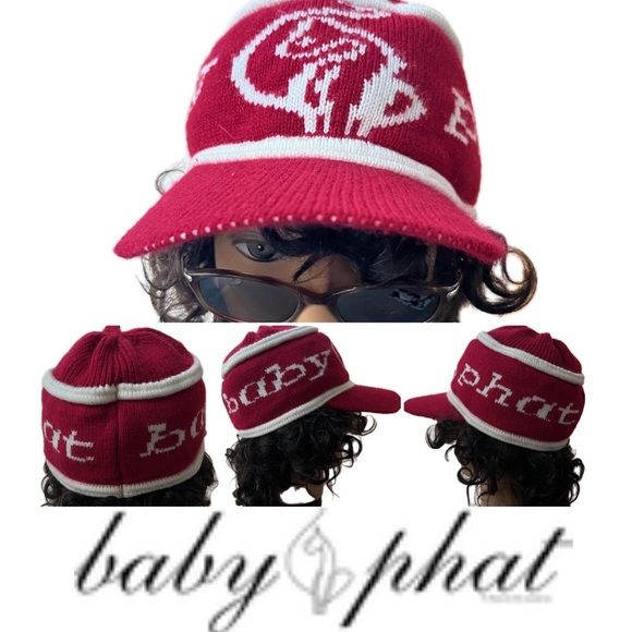 🐈‍⬛retro red cap with white trim by Baby Phat - Picture 1 of 17